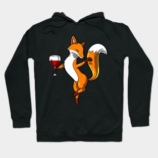 Fox Wine Drinking Party Hoodie